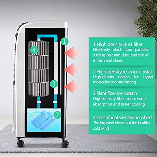 Air Cooler for Home Office Air coolers Evaporative Coolers, Portable Air Conditioner Evaporative With Remote Control Small Misting Humidifier Fan And Bladeless Noiseless Fan