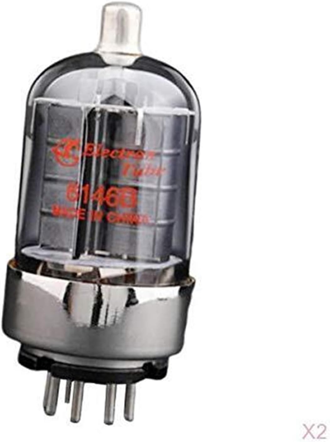 6146B Vacuum Tube Set (2 Pack) - Low Noise High Power for Guitar Amplifiers & HiFi Systems, Durable Metal Construction