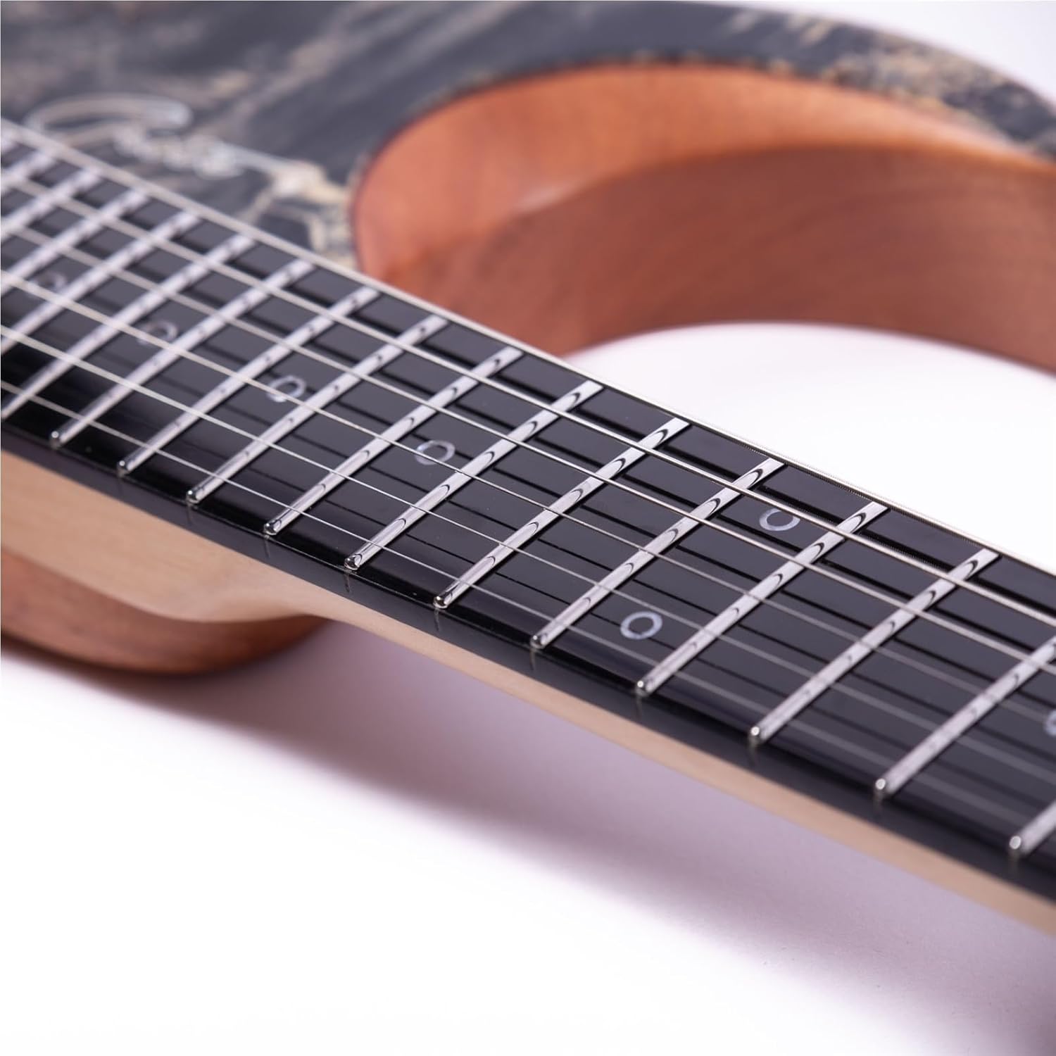 Beginner Electric Guitar Kits 6 String 24 Fret Headless Jazz Electric Guitar(Blue)