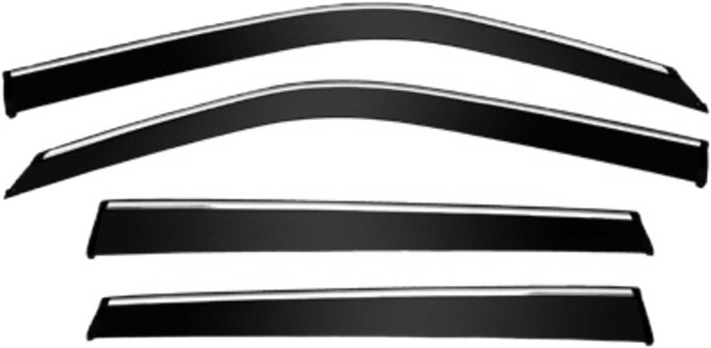 Window Deflectors for Great Wall Steed MK1 2006-2021, Sun Rain Guard Window Visors Vent Shades with Bright Stripes Car Accessories