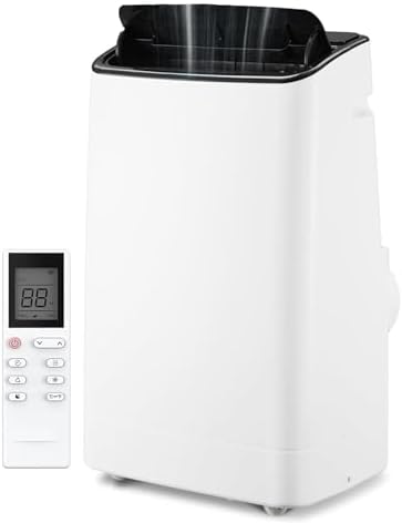 14,000 BTU Portable AC - 3-in-1 Inverter Cooling for 750 Sq.Ft, Ultra Quiet 53dB w/Remote & Window Kit Perfect for Bedrooms, Offices & RVs (White).