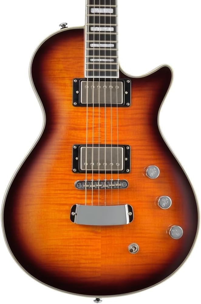 Hagstrom 6 String Solid-Body Electric Guitar, Right, Golden Eagle Burst (ULMAX-GEB)