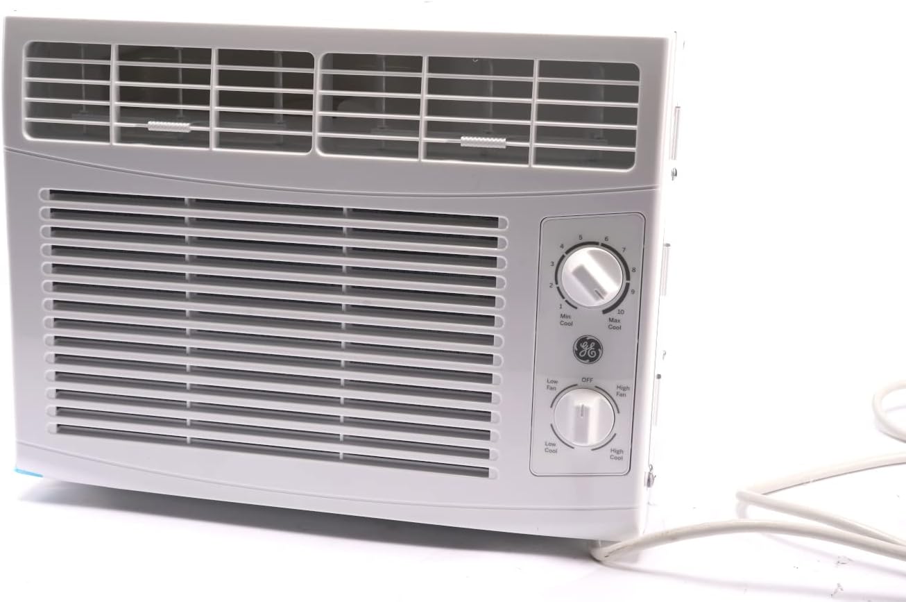 GE 5,000 BTU Mechanical Window Air Conditioner for Small Rooms up to 150 sq ft.