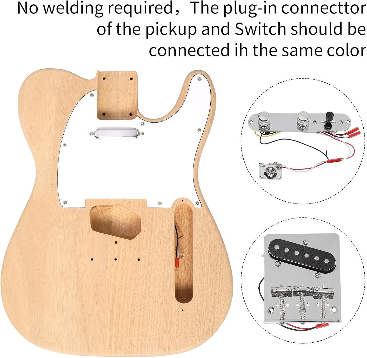 DIY TL single pickup peach blossom core guitar body TL electric guitar