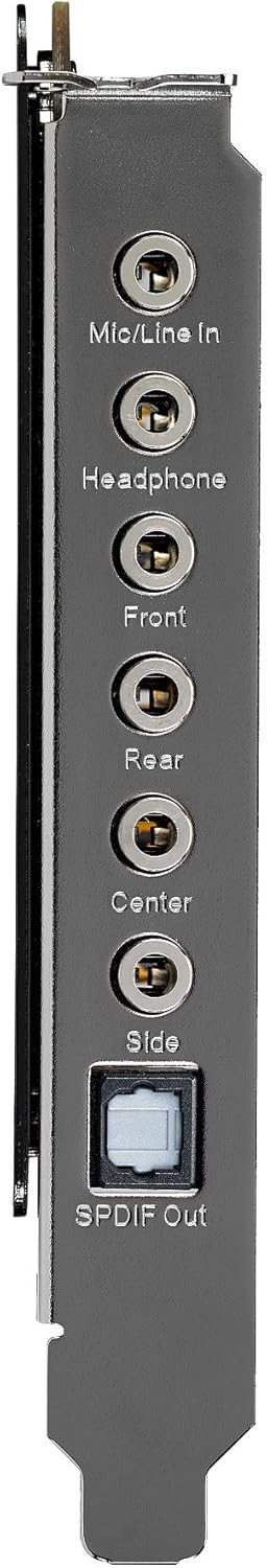 Asus Xonar AE Sound Board 7.1 PCIe Gaming Sound Card with 192kHz/24-bit Hi-Res Audio Quality, 150ohm Headphone amp, DAC, and Exclusive EMI Back Plate