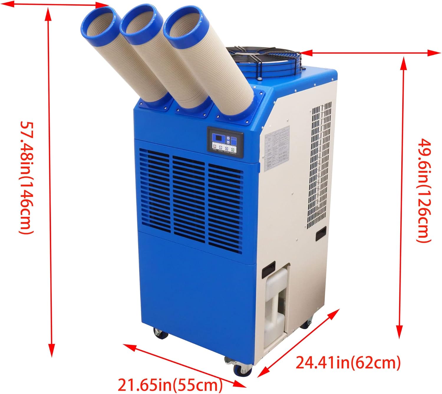 Industrial Air Conditioner Portable Mobile Spot Cooler Industrial Grade Commercial Indoor Outdoor Machine Three Tubes 220V 2400W