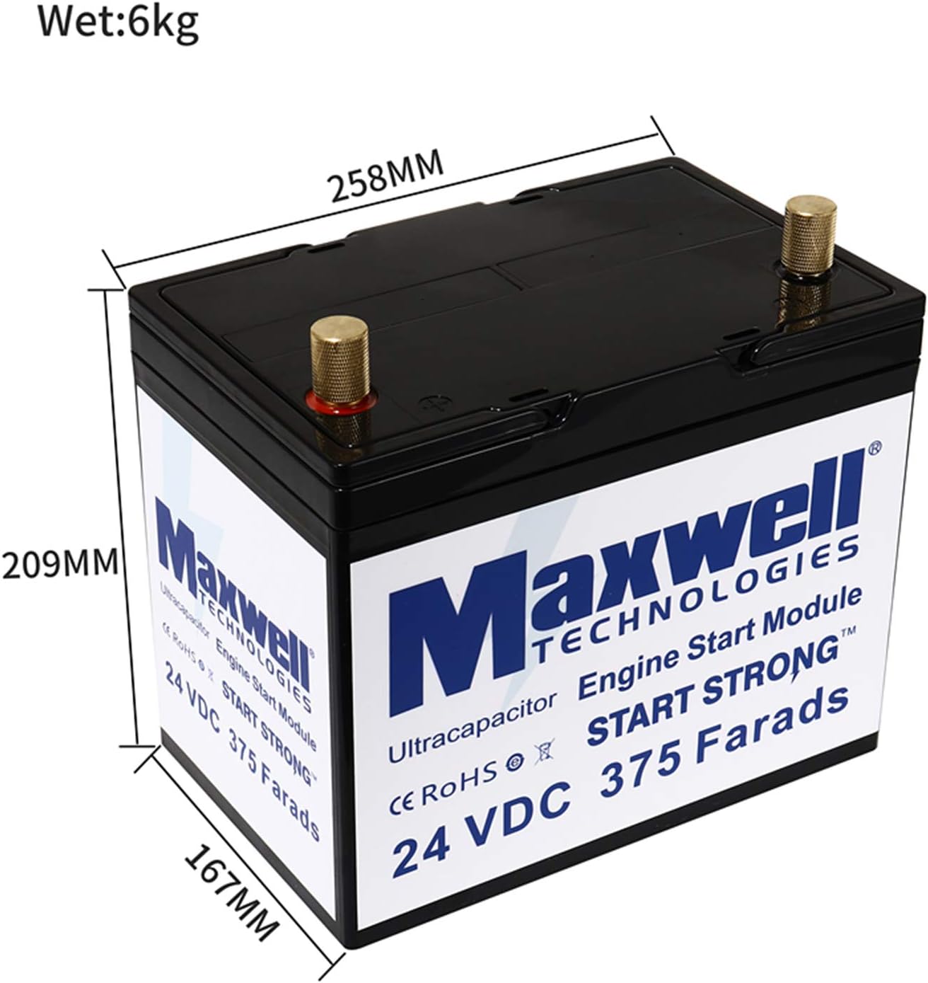 Maxwell Durablue 24V 375F Super Capacitor Solar Power System 3000Farads car Audio Amplifier 12V Engine Start Battery