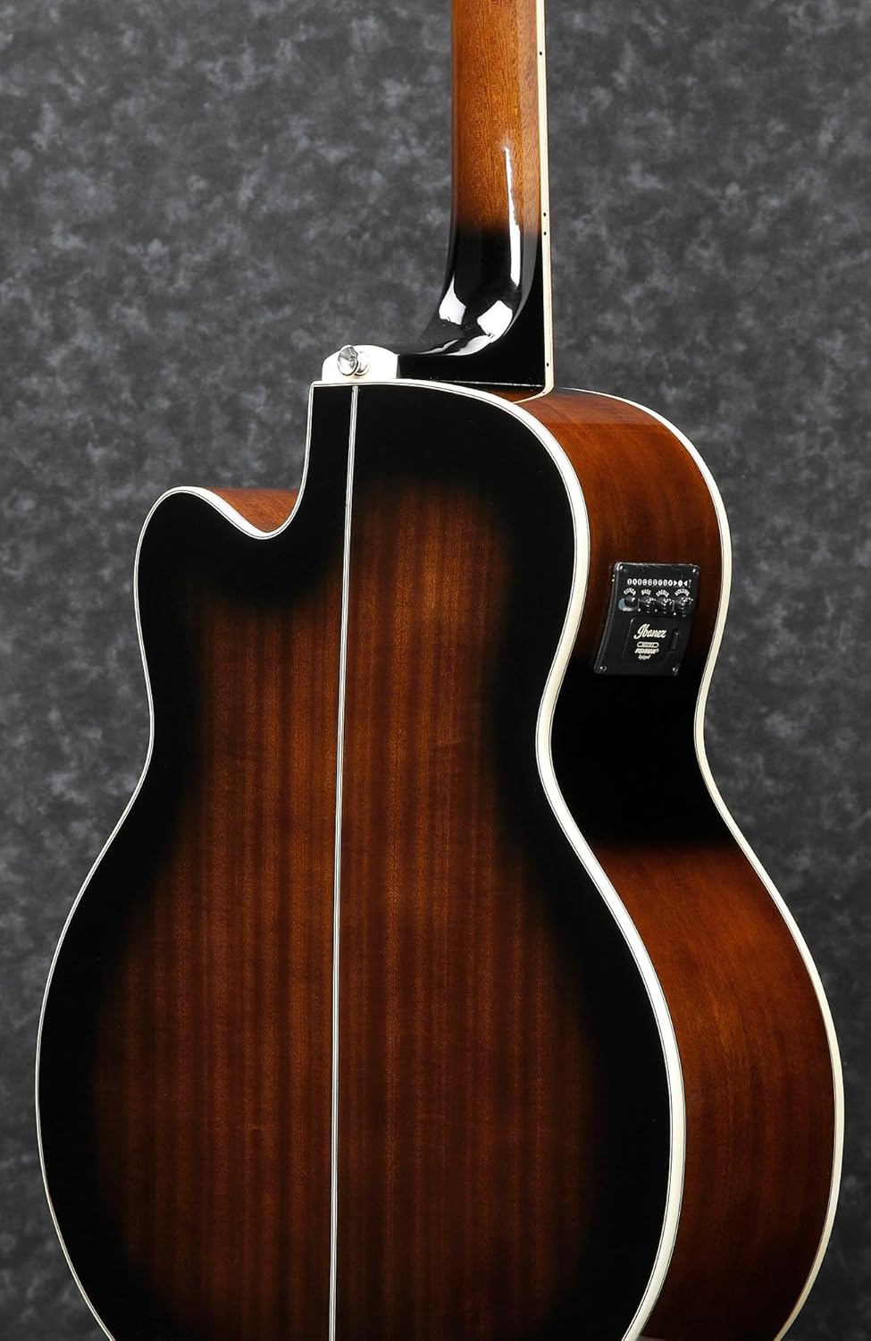 Ibanez AEB10E Acoustic-Electric Bass Guitar - Dark Violin Sunburst Bundle with Gig Bag, Tuner, Strap, Instrument Cable, Austin Bazaar Instructional DVD, and Polishing Cloth
