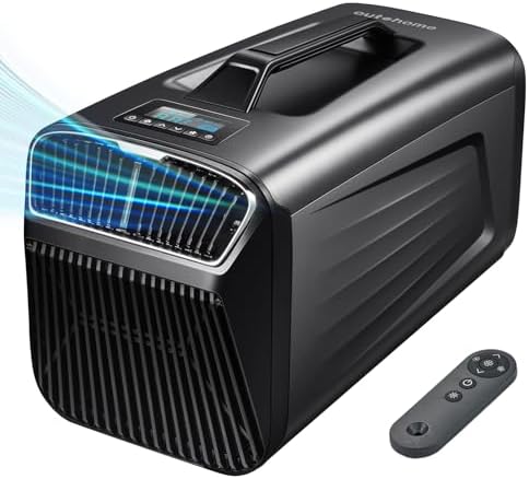 5200BTU Portable Tent Air Conditioner with 1500W Pure SINE Wave Inverter, 12V DC to 110V AC Converter w/Sockets for Cars, Trucks, Vans, and RVs. (Grey)