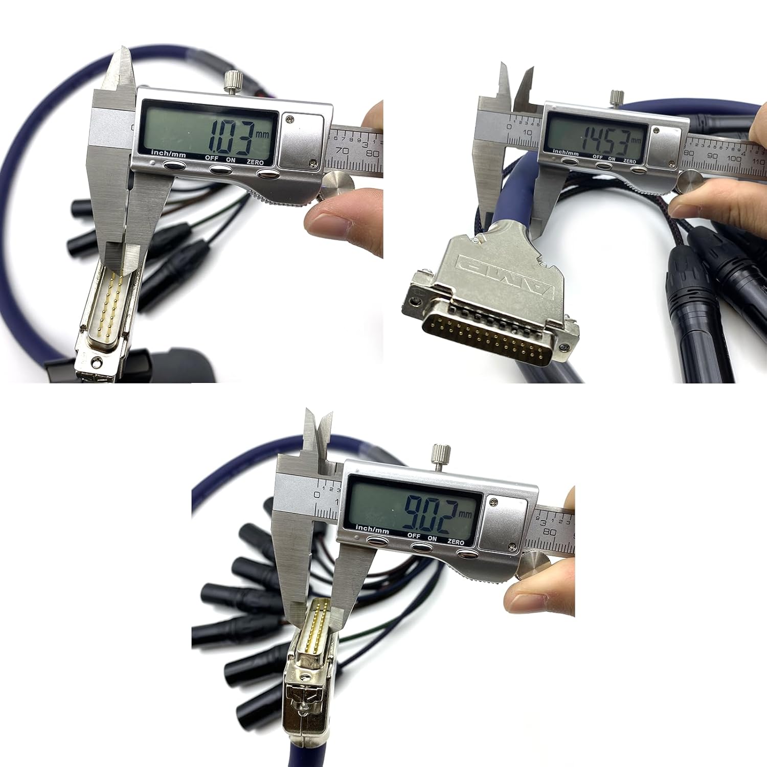 6.56ft DB25 Male to XLR Female Snake Cable, DB25 Male to 8 Channel XLR 3Pin Female Balanced Snake Cable D-Sub Highly Shield Analog Audio PVC SnakeCable Patch Bay Interface Modular Wire 2Meter