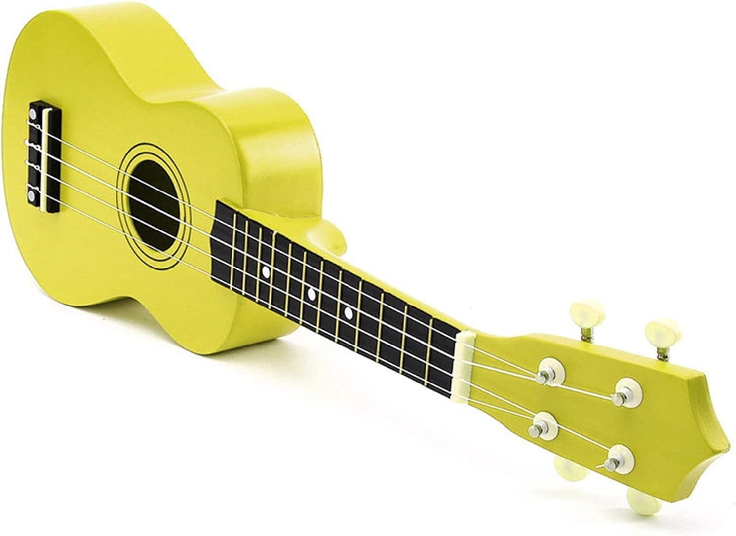 Children Ukulele 21 Inch Basswood Soprano Ukulele Guitar Rosewood 4 Strings Ukulele Bass Guitar Uke Kids Gift Musical Instruments Ukelele Accessories (Color : Yellow)
