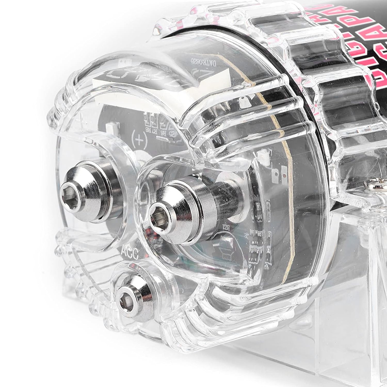 4 Power Capacitor, Aluminium Alloy LED Voltage Display Power Car Audio Amplifier Replacement for Systems Up to 2000w Car