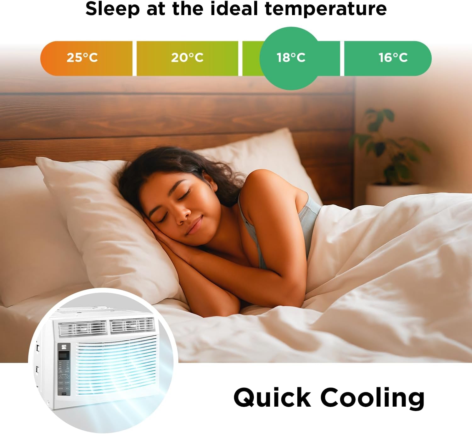 Kenmore KM6K-R 6,000 BTU Window Air Conditioner for Small to Medium Rooms up to 250 Sq. Ft. – Quiet Cooling, Remote Control, Easy Install, Energy Efficient, Digital Display, Washable Filter