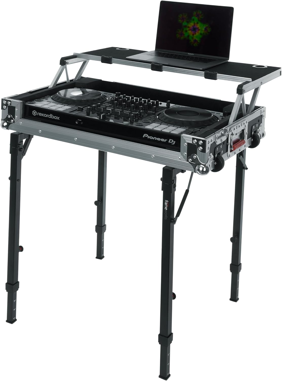 Gator Frameworks Adjustable T-Stand Folding Workstation or Keyboard Stand, Weight Capacity of 250lbs (GFW-UTL-WS250)