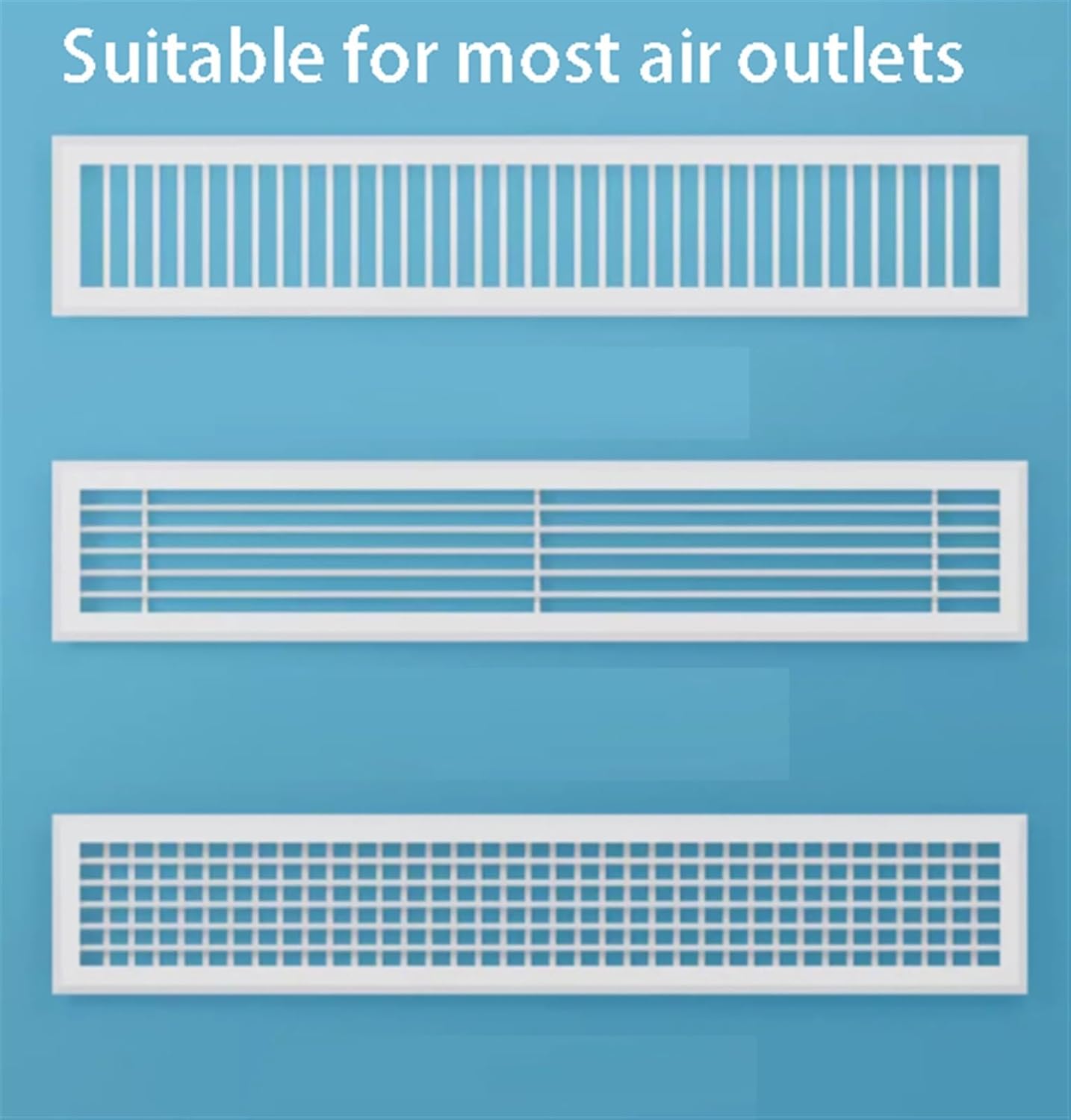 Air conditioning deflector Side Outlet Central AC Air Flow Deflector, Adjustable Celling Air Conditioner Deflector, Air Wing Baffle Wind Direction Windshield for Home Hotel Office