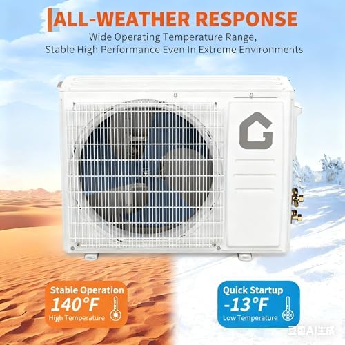 18,000 BTU Air Conditioner & Heater Pump, Covers Room Up to 1000 Sq. Ft, Enabled WIFI 21 SEER2 230 V Energy Efficient Ductless Air Conditioner, Mini Split AC & Heater Pump w/Inverter