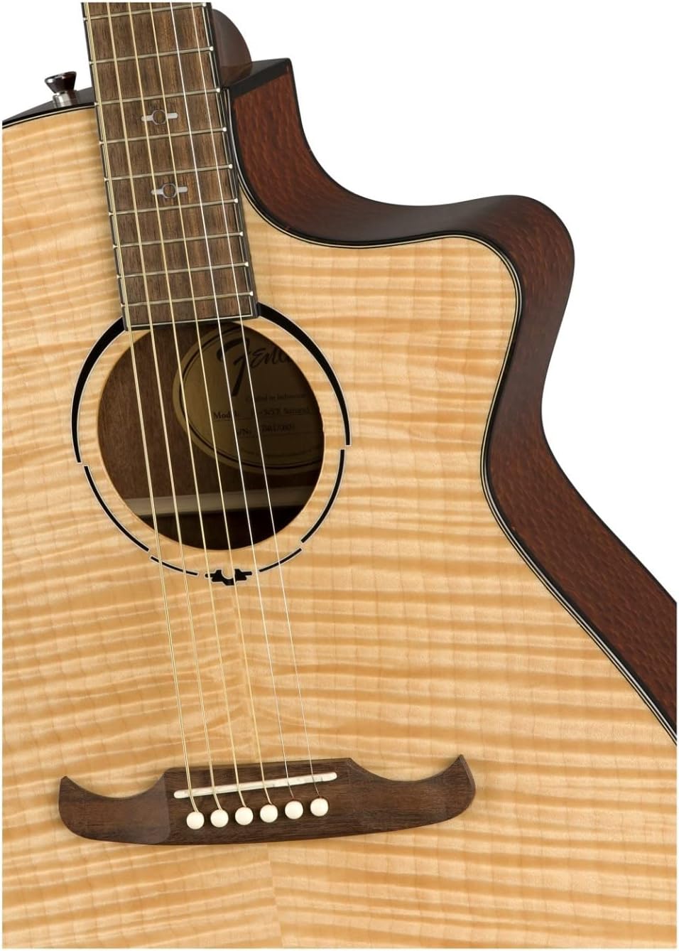Fender FA-345CE Auditorium Cutaway Acoustic Guitar, with 2-Year Warranty, Natural