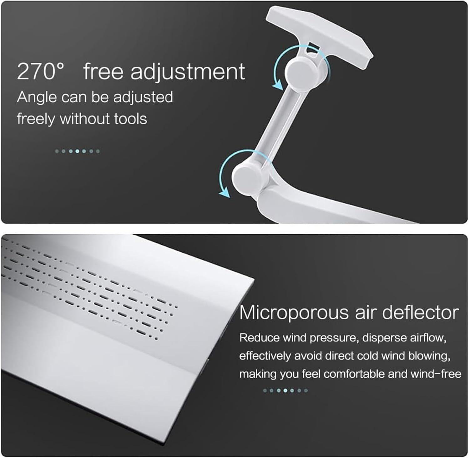 Air Conditioner Wind Deflector - Wall-Mounted Anti-Cold Wind Baffle, Thickened Telescopic Air Outlet Shield for Improved Comfort and Airflow