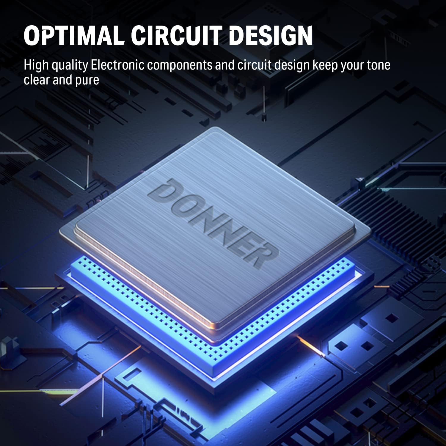 Donner Solid Body Electric Guitar, 39 Inch Metal Electric Guitar Beginner Kits-Mini Auto Wah Pedal