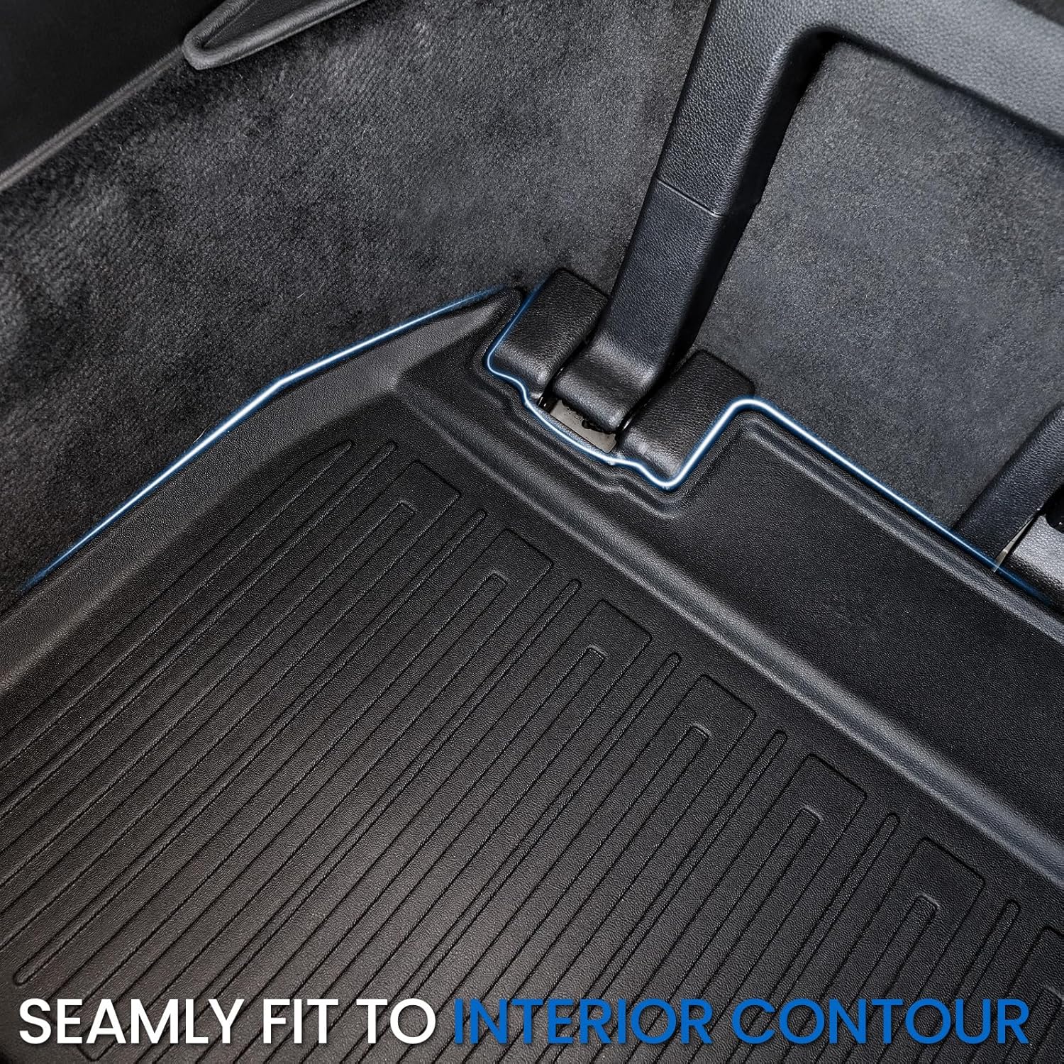 Cargo Lower Mat Backrest Mats for 2022-2025 2026 Kia Carnival, All Weather TPE Seat Back Liners Trunk Lower Well Mat Cargo Liner Accessories (Backrest Mats for 3rd-Row+ Cargo Lower Mat)