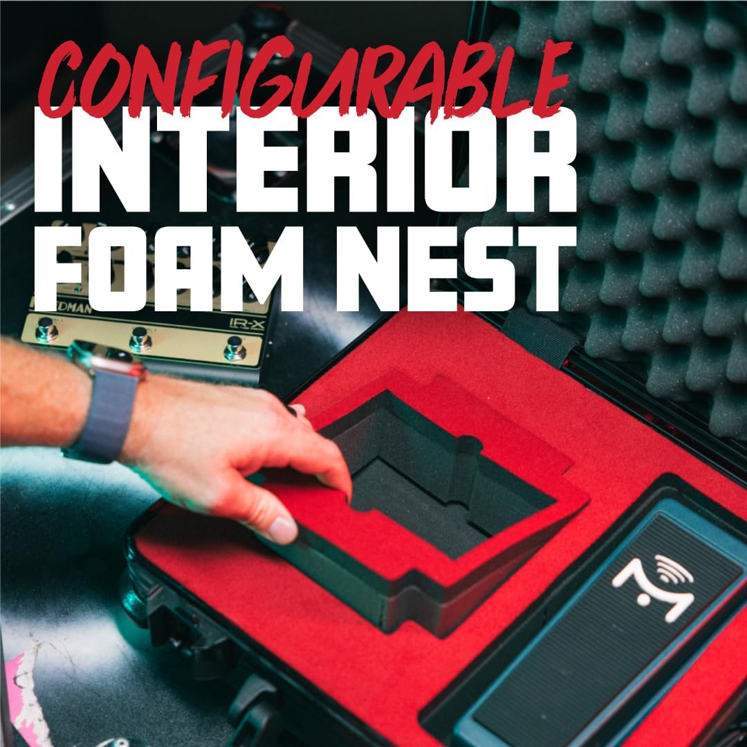 Gator Cases Frequent Flyer Mini Amp Modeler Case with Configurable Interior, TSA-Approved Latches (GTSA-GTR-MINIAMPMOD)