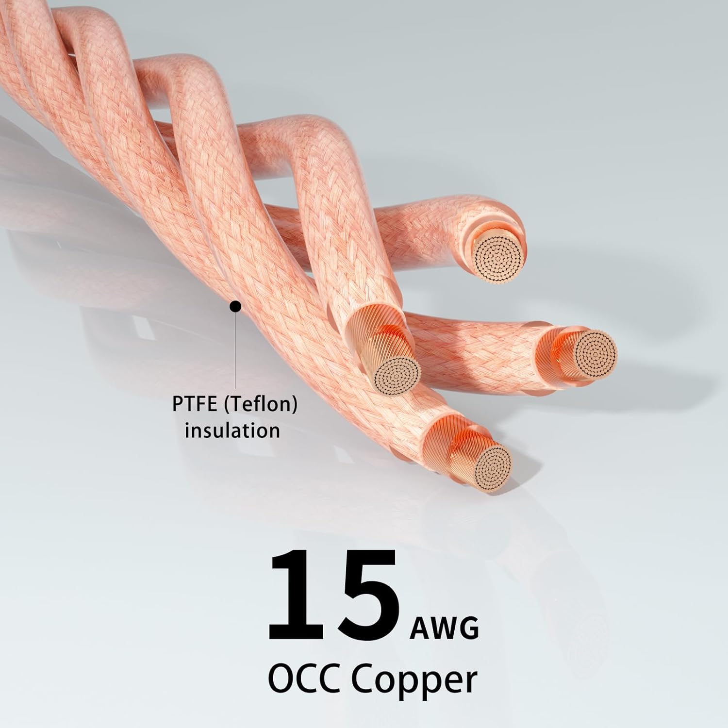 Preffair X461 5N OCC Copper Balanced Cables with 3 Pins XLR Female to Male Connectors 15AWG/4 x 1.5mm2, 1 Pair for Audiophile Turntable, AMP, DAC (X461XR1819G, 1M/3.3FT)