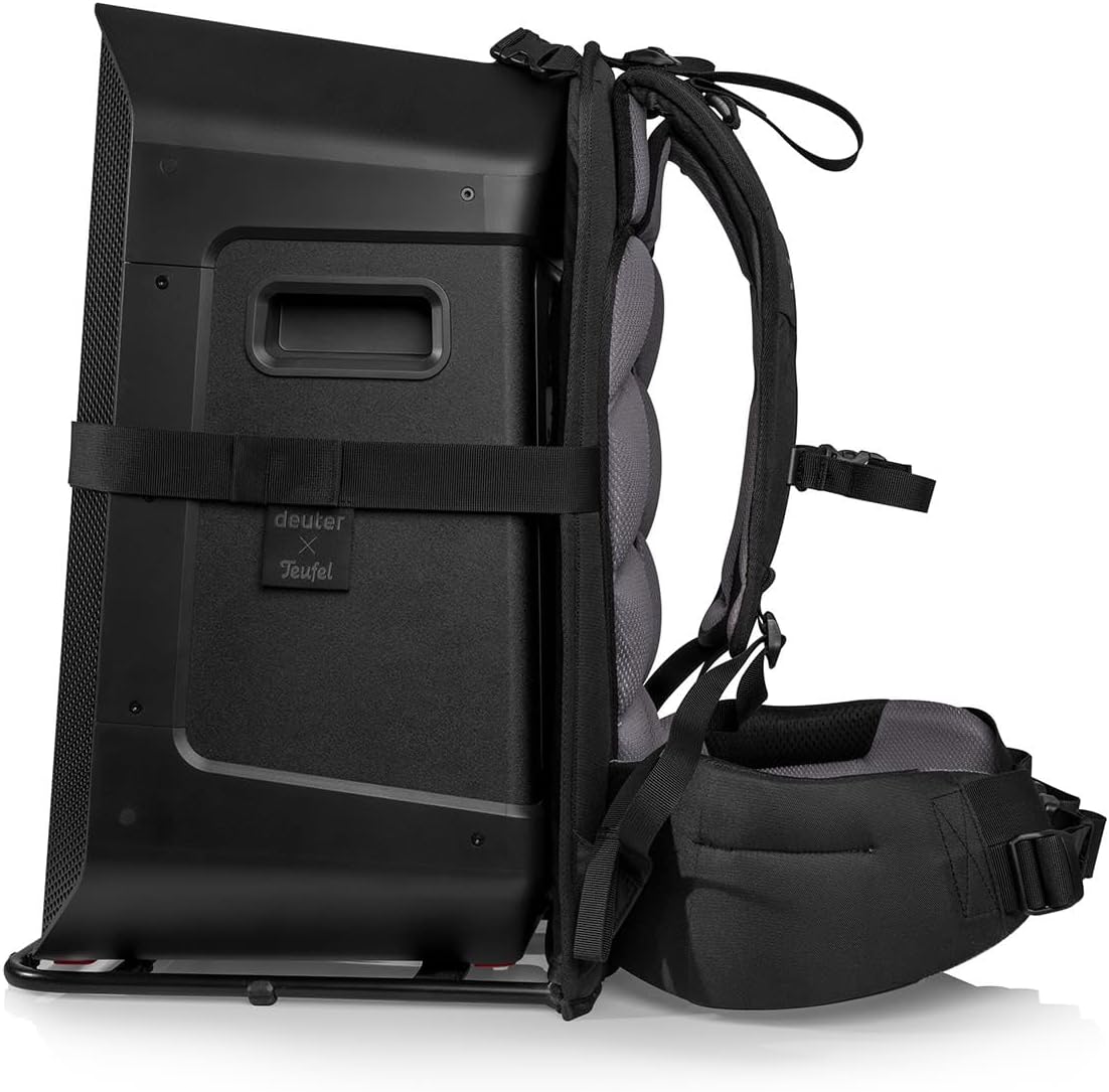 Fender x Teufel ROCKSTER AIR 2 Portable Wireless Bluetooth Speaker with Premium Backpack Bundle Set - Powerful Sound, 58 Hours Playtime, Party & Event Speaker, Mic & Guitar Inputs