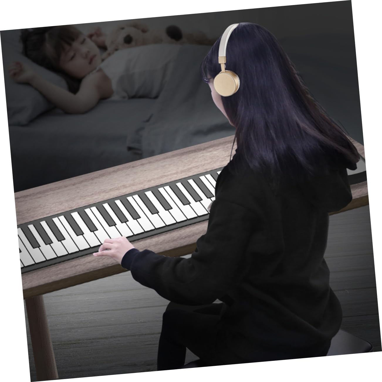 KESYOO Keys Roll Up Piano Portable Hand Roll Electronic Keyboard for Beginners Durable and Drop Design for Music Practice Anytime Anywhere