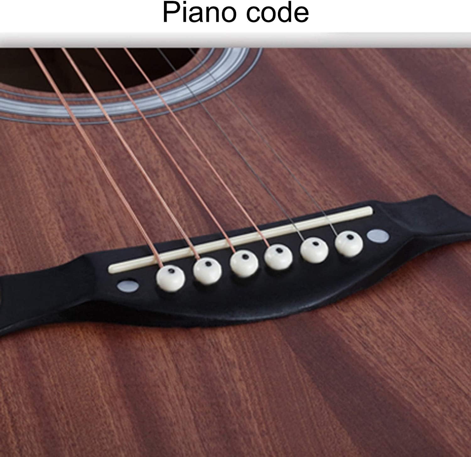 Full Size Guitar 6 String The Sound is Crisp Semi Open Knob Starter Kit Included Beginner Adult Travel Wood Guitar Beginner Acoustic Guitar Starter Package Student G (Color : Black) (Brown)