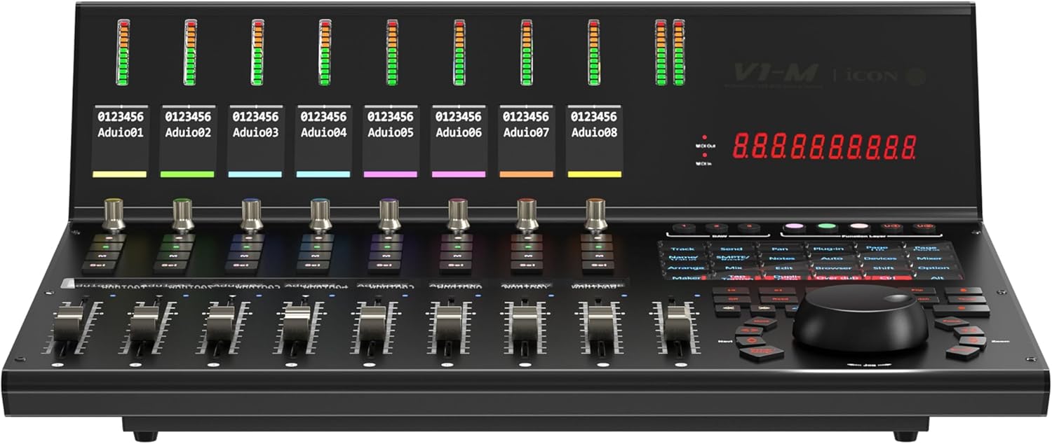 iCON Pro Audio V1-M USB MIDI DAW Control Surface with Motorized Faders