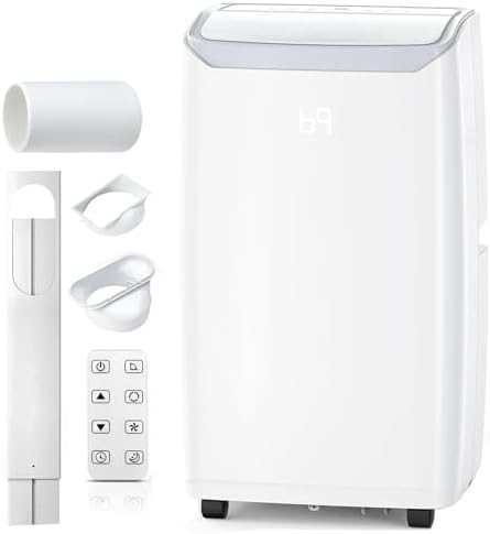 1,2000 BTU Portable Air Conditioner - 3-In-1 AC Unit With Remote Control for Rooms Up to 700 Sq.Ft. | Dehumidifier & Fan Modes | Smart/Sleep Mode & 24H Timer | Includes Window Installation Kit