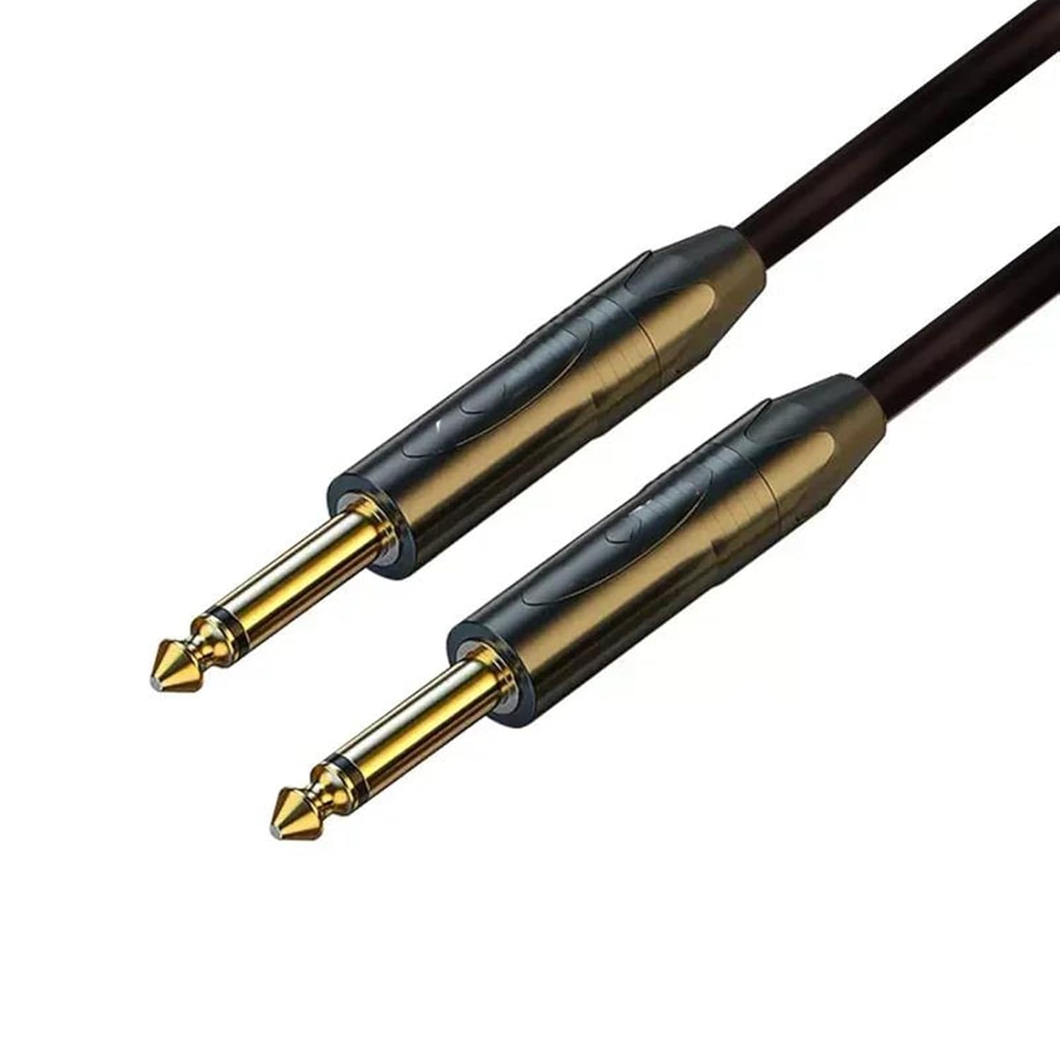 Guitar Audio Cable 6.5mm to 6.5mm Cable Elbow Male to Male 6.35mm Cords Microphone Amplifier Professional Guitar Cable(2 TS l,10m)