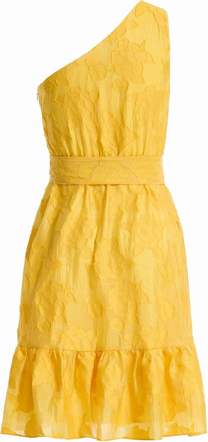 Anne Klein Women's One Shoulder Modern Midi Dress