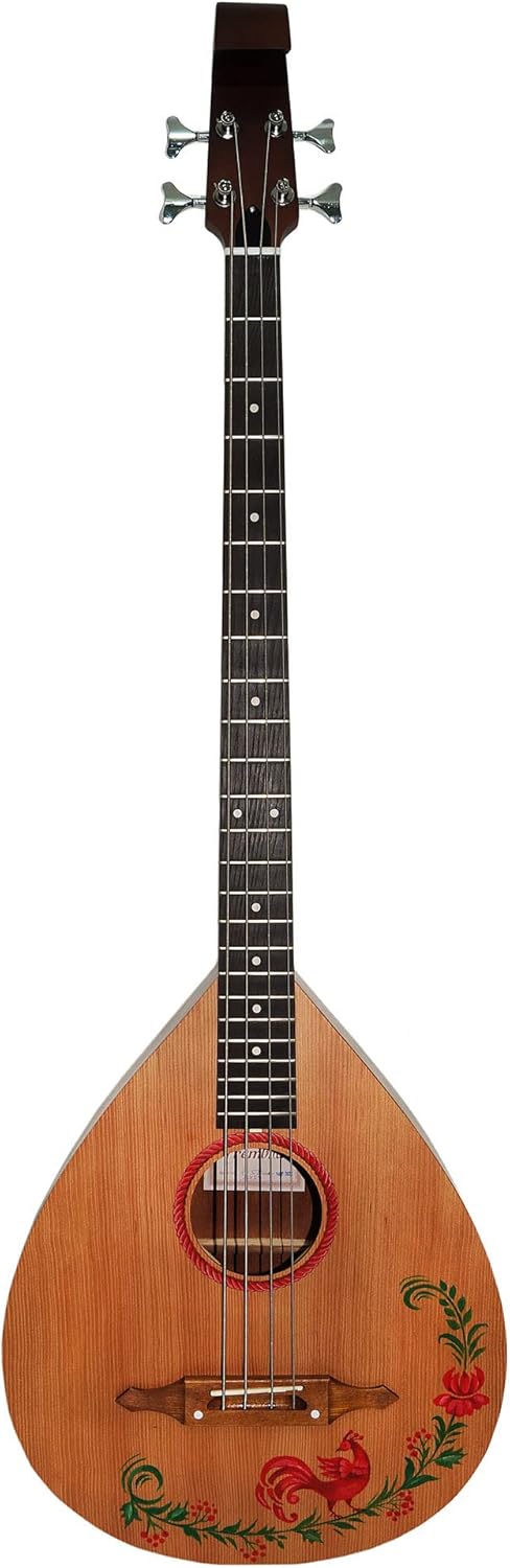 Bass Guitar, New Ukrainian 4 Strings Guitar Kobza, Bass Lute Wooden Hand Painted Folk Musical Instrument, Lute Guitar, Original Guitar, made in Ukraine