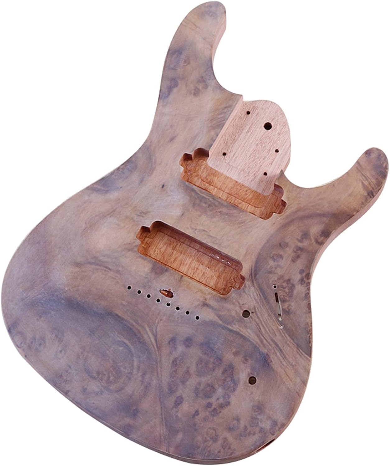 8 String Electric Guitar Body Top Guitar Barrel Okoume Wood Body for Electric Guitar DIY Guitar Kit