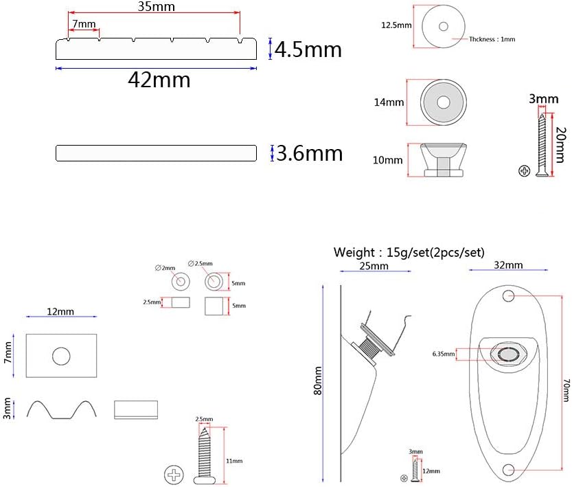 Black ST Style Electric Guitar Full Set DIY Accessory Kit Including Prewired Pickguard, SSS Pickups and Other Accessories