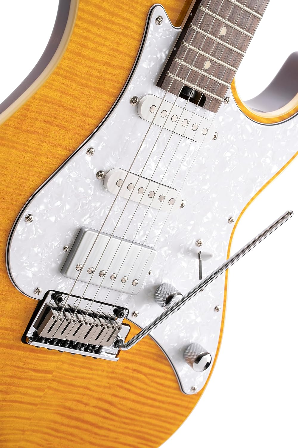 Cort 6 String Solid-Body Electric Guitar, Right, Amber, Full (G280SELECTAM)