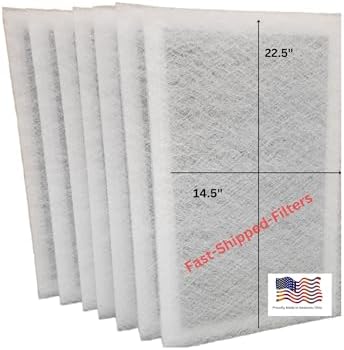 Fast-Shipped-Filters 7 Pack 16x25 Replacement Filter Pads Designed to Fit with Dynamic Air Cleaner 16x25 Refill White