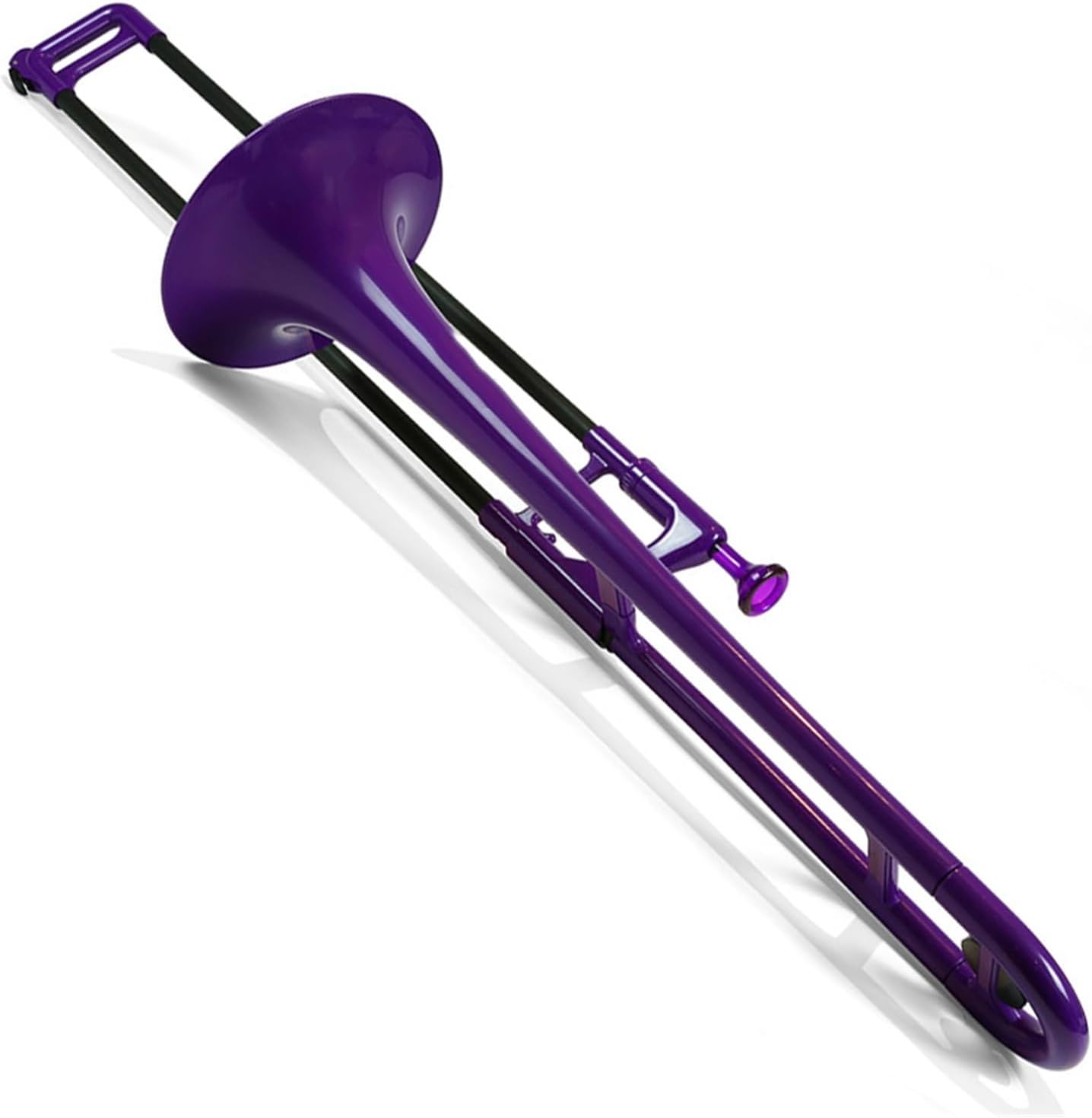 Adult Trombone Instrument Colorful Plastic Brass Instrument Tenor B Flat Beginner Playing Practice Trombone(Purple)