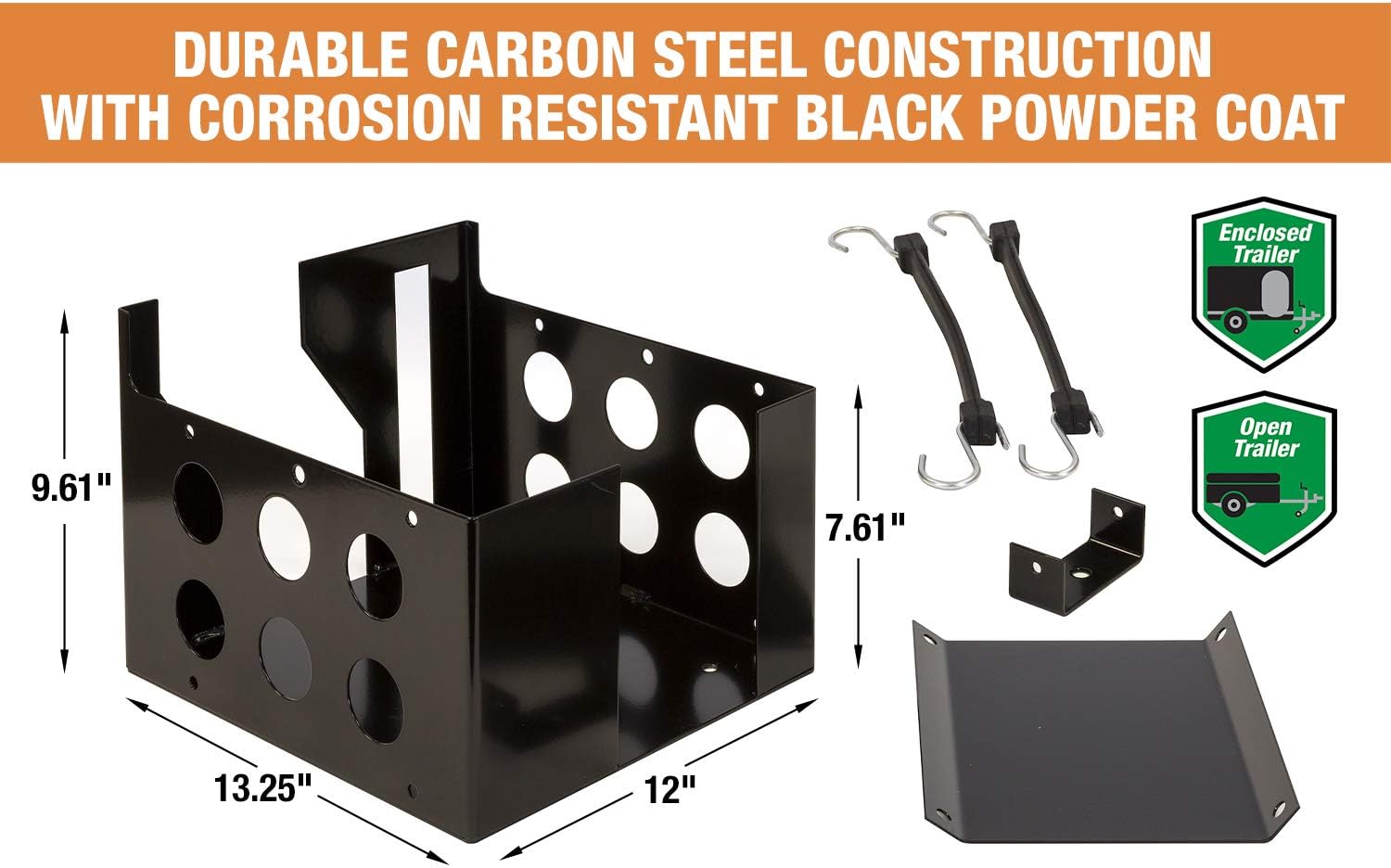 Buyers Products LT15 Rack Organizer for Lawn & Yard Hedge Trimmers, Chainsaws, Blowers and More, Made In the USA, Open & Enclosed Landscape Trailer Accessories, Lawn Care Equipment