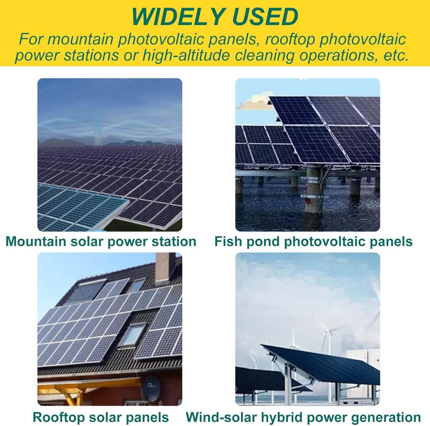 Handheld Solar Panel Cleaner,Electric Water Fed Rod Kit,Telescopic Buckle, 60Cm Drum Brush Head, for High-Altitude Cleaning,5.5m