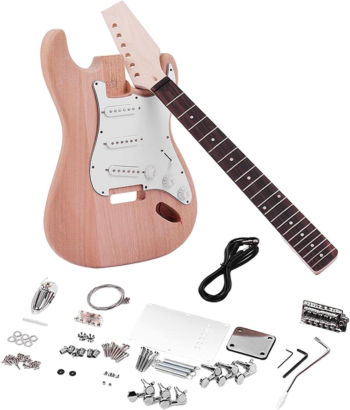 Unfinished Electric Guitar Kit Music Instruments for ST Style Electric Guitar Unfinished Electric Guitar Kit