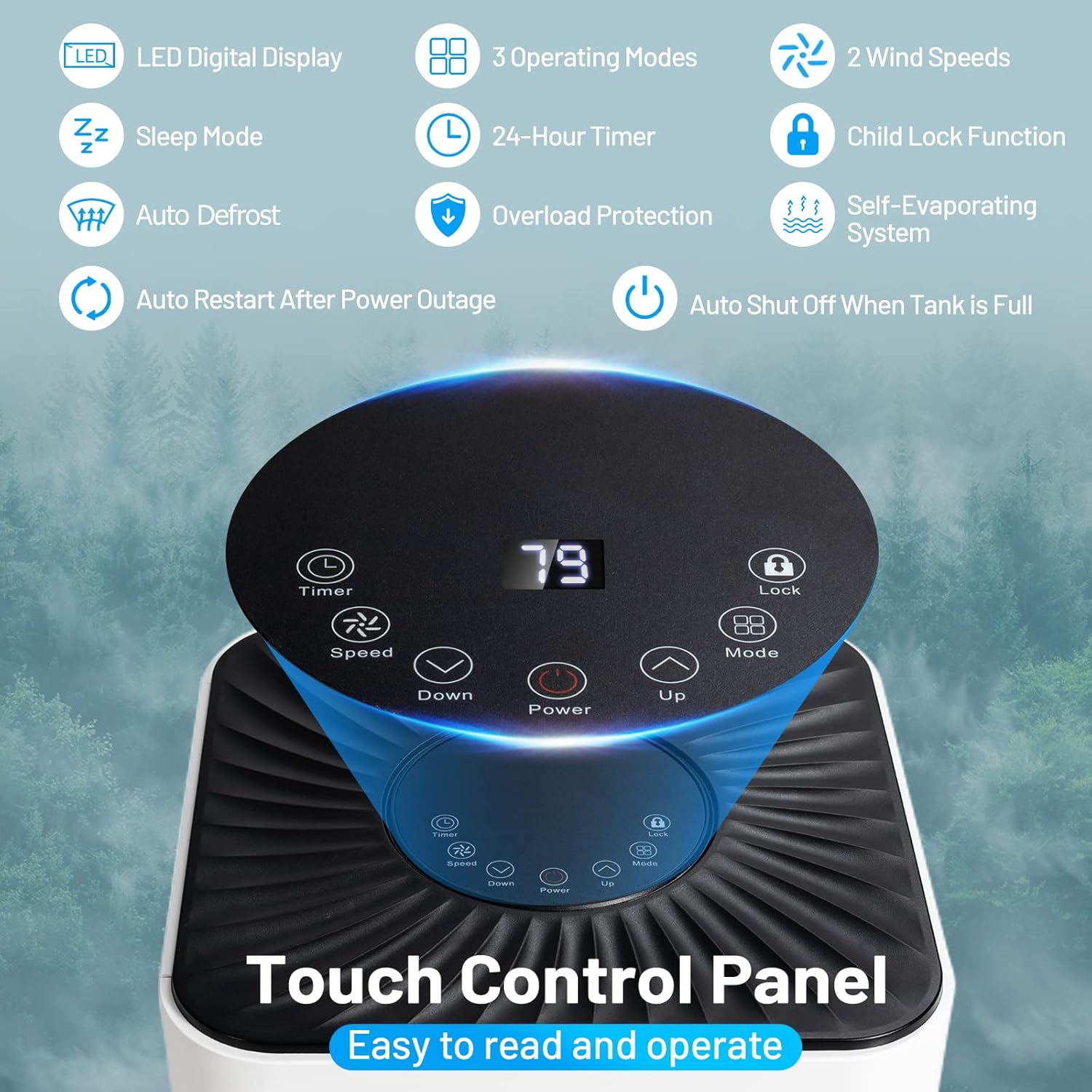 PETSITE Portable Air Conditioner 10000 BTU, 3 in 1 AC Cooling Unit with Air Cooler, Fan & Dehumidifier, LED Display & Remote Control, Cools up to 350 sq.ft