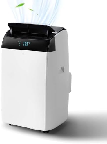 12000Btu Portable Air Conditioner with Remote Control,Quiet AC Unit with Cool, Dehumidifier & Fan Mode Room Cooling Up to 500 sq ft,24 Hour Timer, Window Installation Kit for Home, White