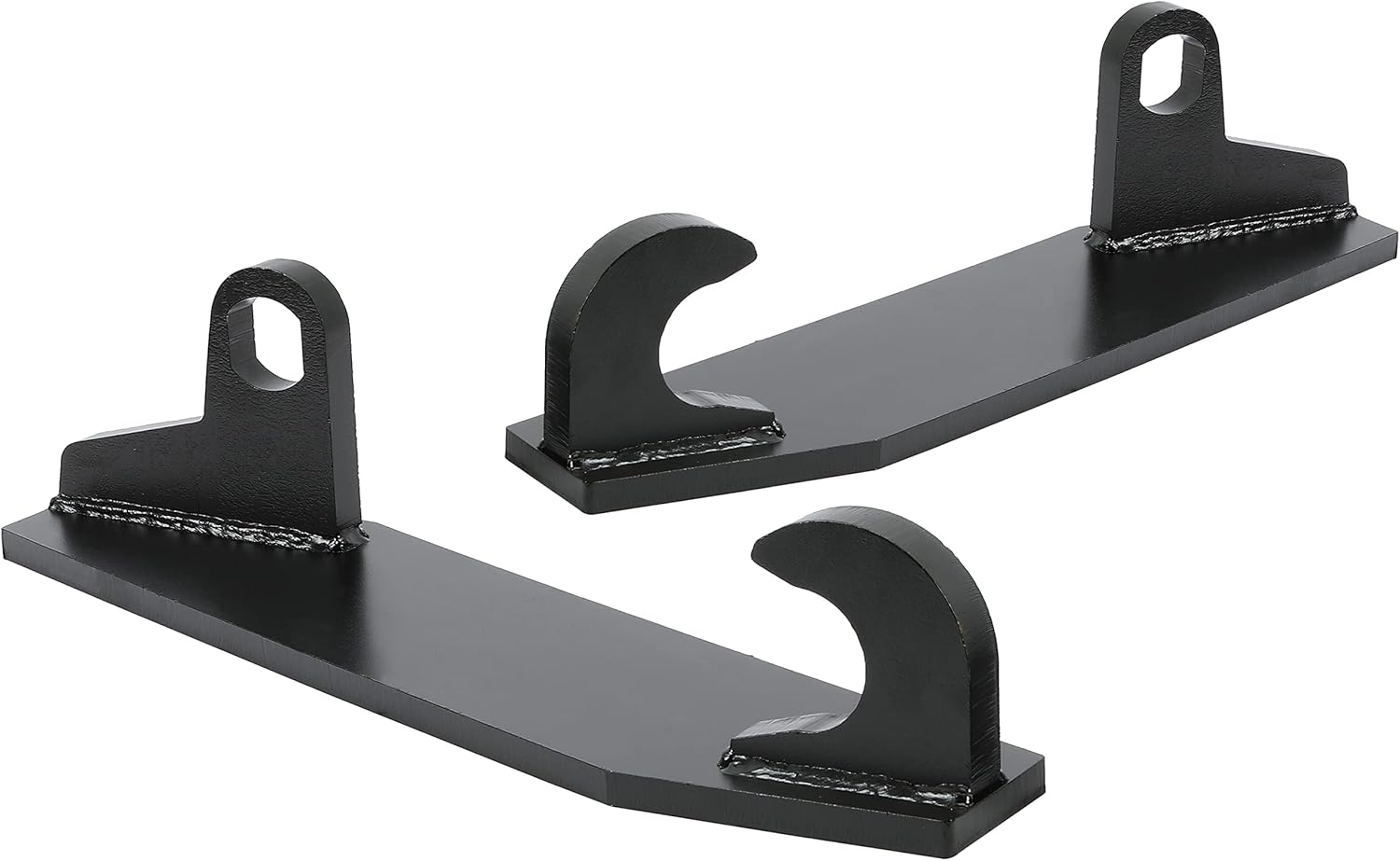 KUAFU Pair Tractor Mounting Brackets Compatible with John Deere Massy Ferguson Ford Case loaders All Tractors Black Tractor Attachment Accessories Weld on Steel