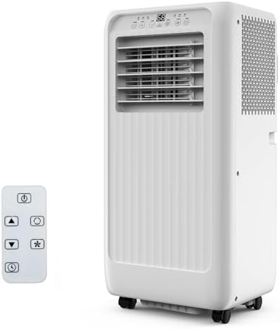 Portable Air Conditioners 10000 BTU Ultra Quiet for Bedroom, No Windows Needed, Energy Efficient AC Unit With Window Kit - Cools 450 Sq Ft Small Rooms, White