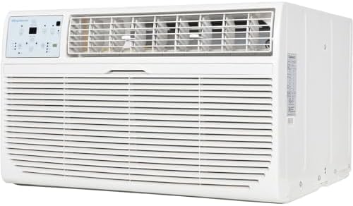 Keystone 14,000 BTU Wall Mounted AC Unit and Dehumidifier, 230V, Wall Unit for Bedroom, Garage, Nursery, and Large Rooms up to 700 Sq.Ft., AC Wall Unit with Remote Control