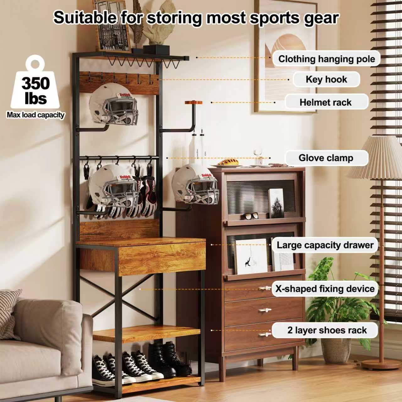 Motorcycle Gear Storage Rack, 72