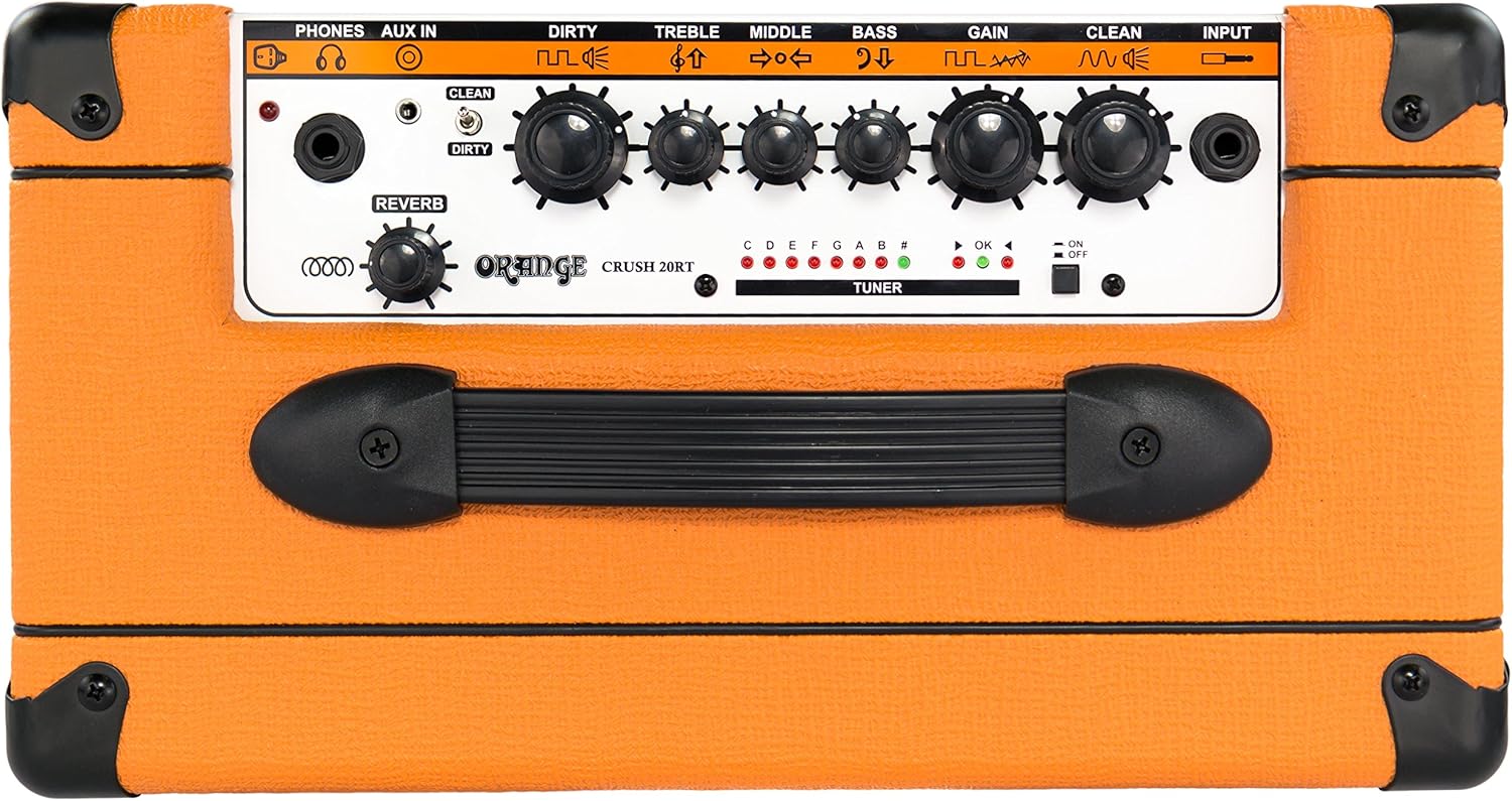 Orange Crush 20RT 20-Watt Guitar Combo Amplifier Bundle with Instrument Cable and Austin Bazaar Polishing Cloth