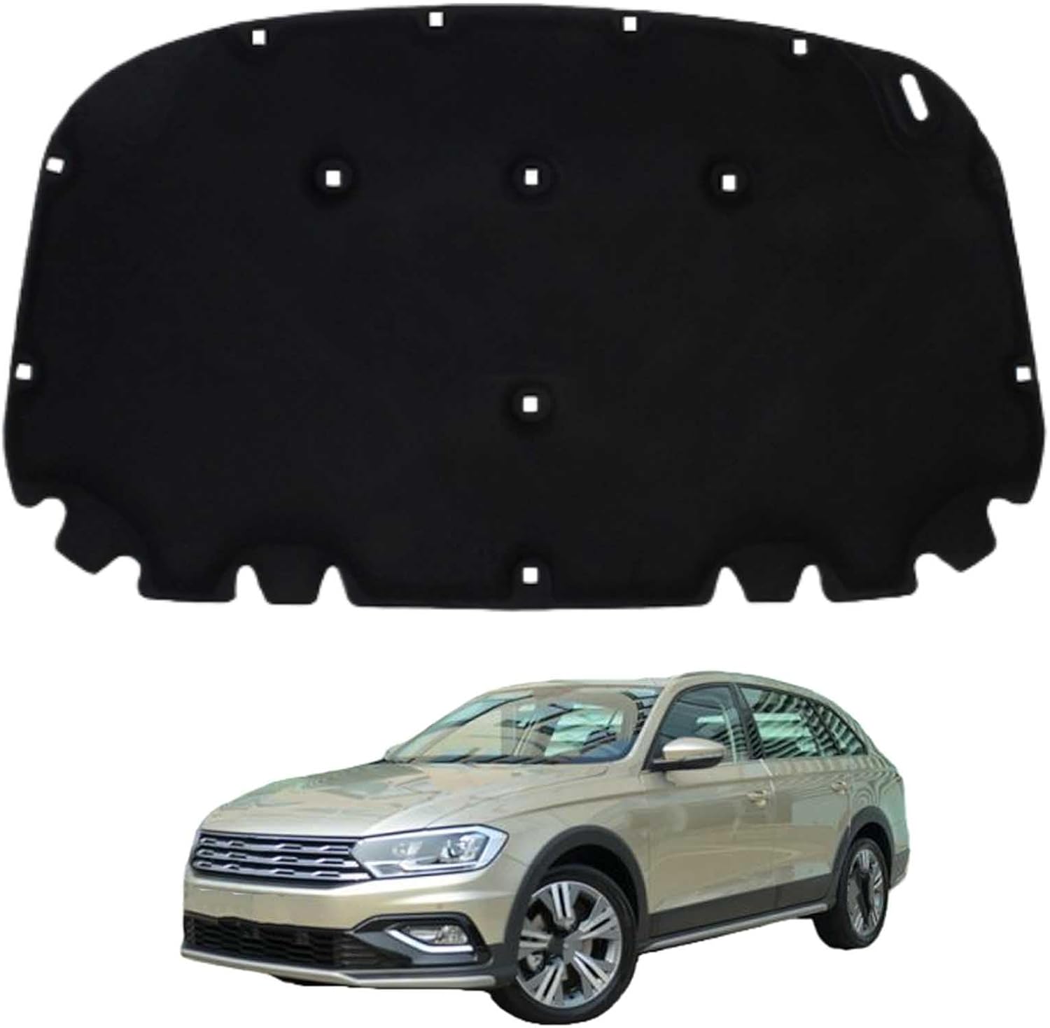 Car Front Hood Engine Sound Pad for VW C-Trek 2016-2018, Heat Insulation Cotton Mat Cover Soundproof Car Accessories